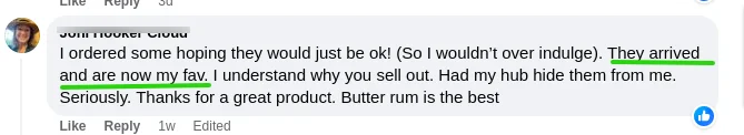 Caramels-com Facebook Review 5