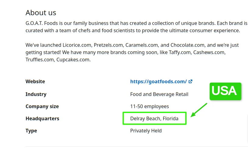 Goat Foods Location