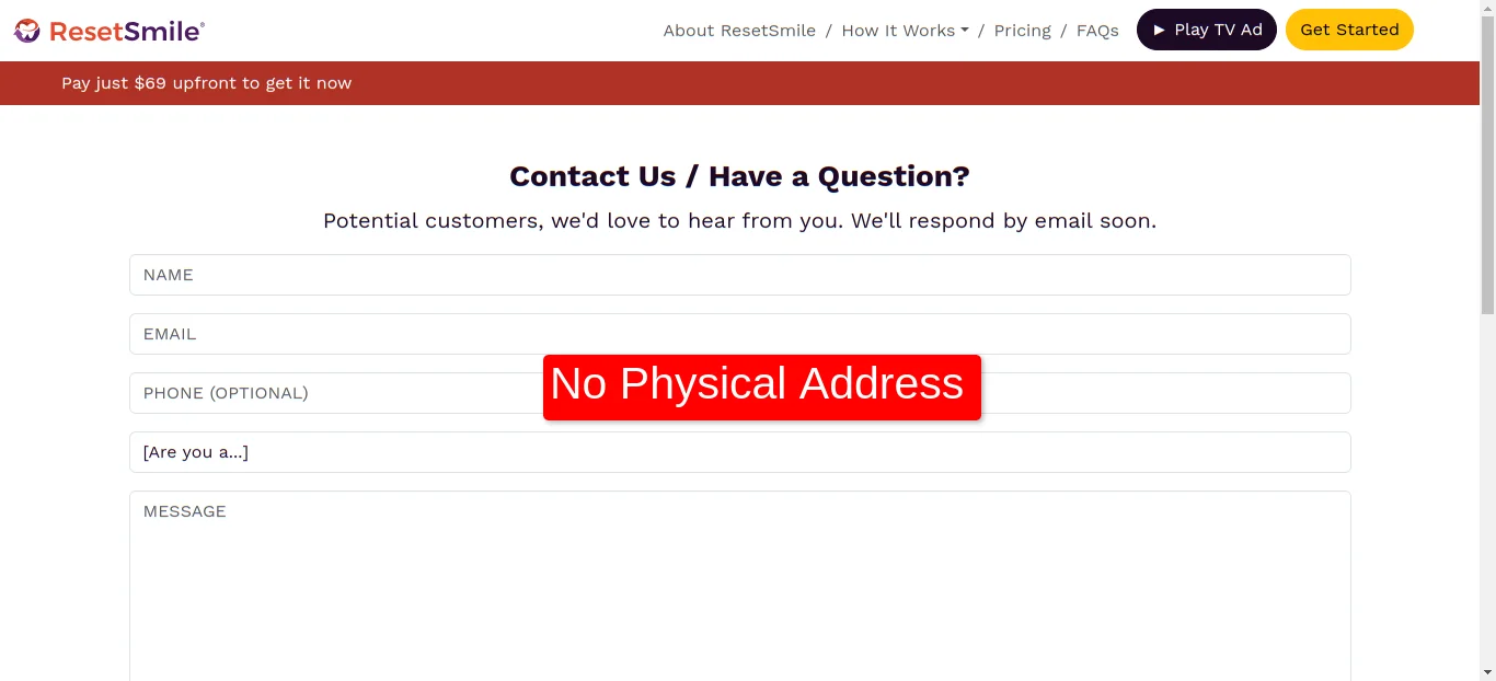 No Physical Address